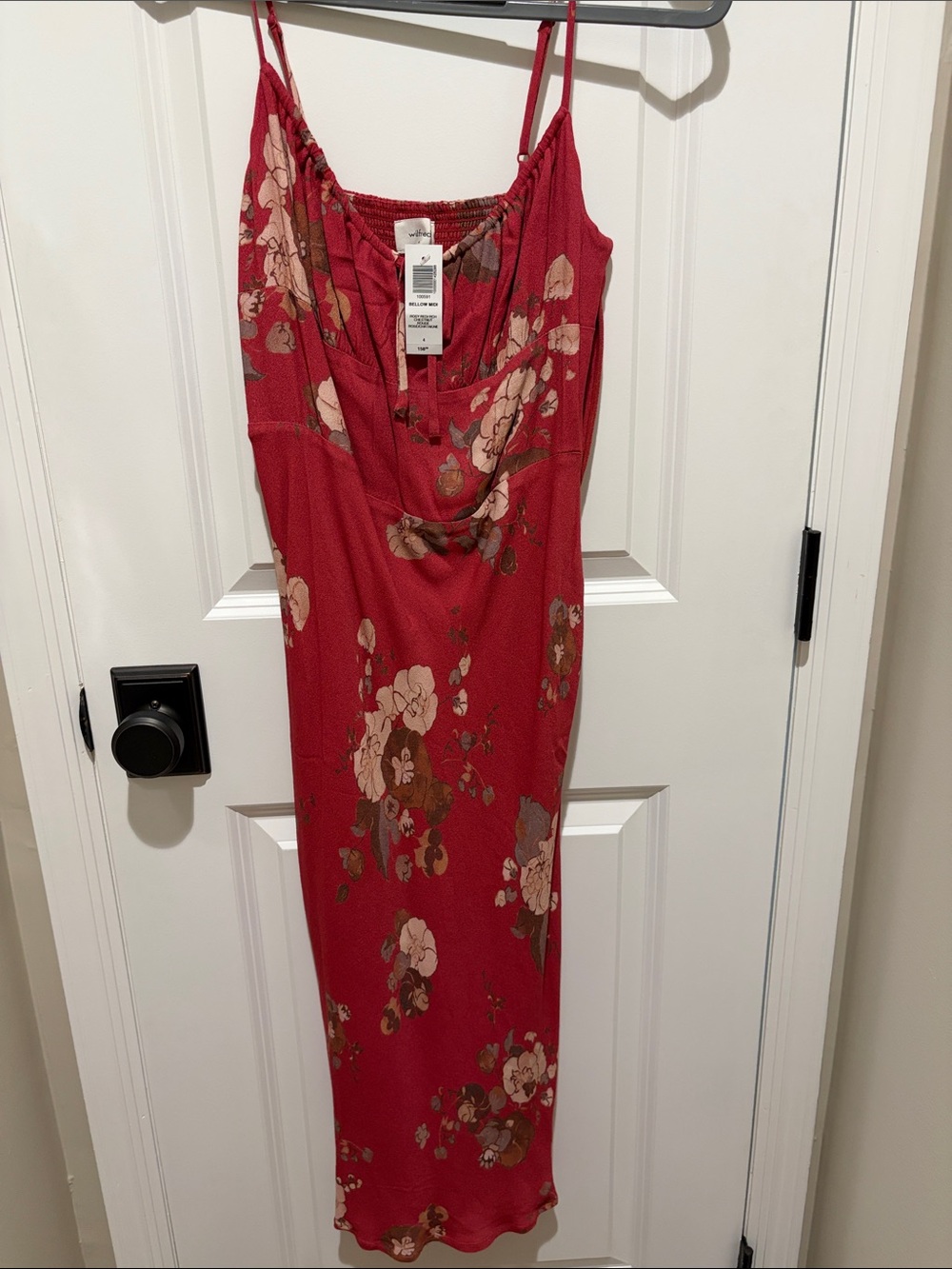 Wilfred Red Floral Midi Dress